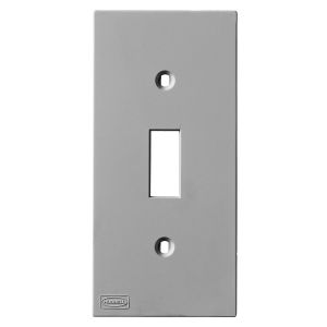 HUBBELL WIRING DEVICE-KELLEMS KP1GY Device Plate, With Toggle Open, Gray | CE6WYR