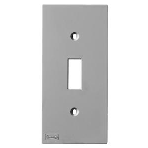 HUBBELL WIRING DEVICE-KELLEMS KP1GY Device Plate, With Toggle Open, Gray | CE6WYR