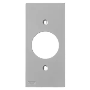 HUBBELL WIRING DEVICE-KELLEMS KP7GY Device Plate, Open Size 1.40 Inch, Gray | CE6WYV