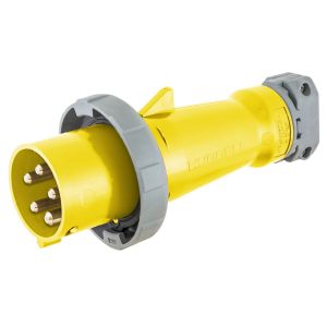 HUBBELL WIRING DEVICE-KELLEMS M5100P7 Iec Pin And Sleeve Plug, Male, 100A, 277 - 480 VAC, Yellow | BC9RWK