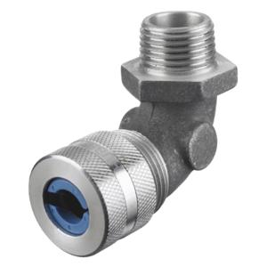 HUBBELL WIRING DEVICE-KELLEMS NHC1012 Liquid Tight Connector 3/8in 90 Degree Blue | AC4AEB 2XYJ6