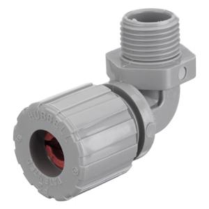 HUBBELL WIRING DEVICE-KELLEMS NHC1021CR Liquid Tight Connector 1/2in. 90 Degree Red | AC4AEE 2XYJ9