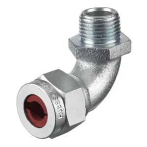 HUBBELL WIRING DEVICE-KELLEMS NHC1021ZP Liquid Tight Connector 1/2in. 90 Degree Red | AC4AEF 2XYK1