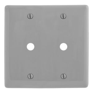 HUBBELL WIRING DEVICE-KELLEMS NP21GY Wandplatte, Nylon, 2-fach, 0.406 Zoll Öffnung, grau | BD3DTN
