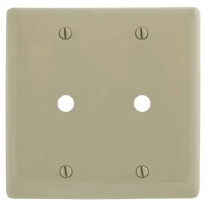 HUBBELL WIRING DEVICE-KELLEMS NP21I Wallplate, Nylon, 2-Gang, 2 .406 Inch Openings, Ivory | BC8MTK