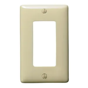 HUBBELL WIRING DEVICE-KELLEMS NP26I Wallplate, Nylon, 1-Gang, 1 Decorator, Ivory | AB2GND 1LXW9