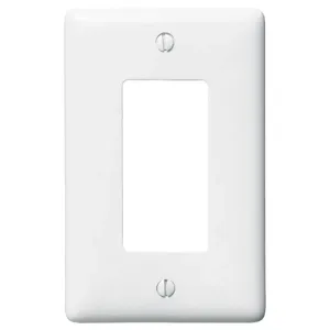 HUBBELL WIRING DEVICE-KELLEMS NP26W Wallplate, Nylon, 1-Gang, 1 Decorator, White | AB2GNG 1LXY3