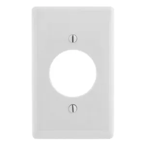 HUBBELL WIRING DEVICE-KELLEMS NP720W Wallplate, Nylon, 1-Gang, 1.60 Inch Opening, White | AC3ZLU 2XVE3