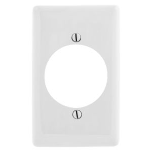 HUBBELL WIRING DEVICE-KELLEMS NP724W Wallplate, Nylon, 1-Gang, 2.15 Inch Opening, White | BC8AWK