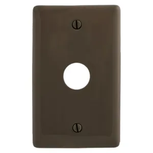 HUBBELL WIRING DEVICE-KELLEMS NP737 Wallplate, Nylon, 1-Gang, 0.625 Inch Opening, Box Mounted, Brown | BD2MKW