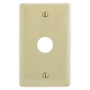 HUBBELL WIRING DEVICE-KELLEMS NP737I Wallplate, Nylon, 1-Gang, 0.625 Inch Opening, Box Mounted, White | BC8VMK