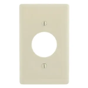 HUBBELL WIRING DEVICE-KELLEMS NPJ7LA Wallplate, Nylon, Mid-Sized, 1-Gang, 1.40 Inch Opening, Light Almond | BD4FTT