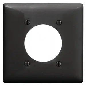 HUBBELL WIRING DEVICE-KELLEMS NP703BK Wallplate, Nylon, 2-Gang, 2.15 Inch Opening, Black | BD3DTP