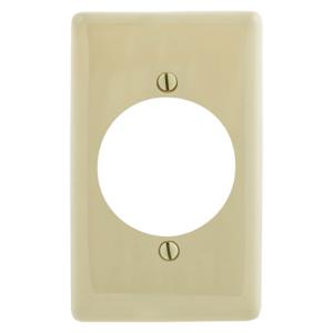 HUBBELL WIRING DEVICE-KELLEMS NP724I Wallplate, Nylon, 1-Gang, 2.15 Inch Opening, Ivory | BD4GUB