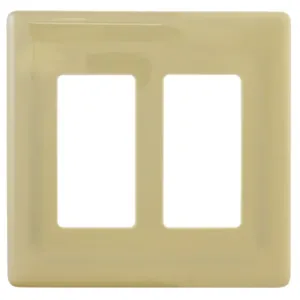 HUBBELL WIRING DEVICE-KELLEMS NPS262I Wallplate, 2-Gang, Decorator Opening, Snap-On, Ivory | BD3WEQ