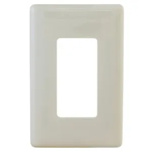 HUBBELL WIRING DEVICE-KELLEMS NPS26LA Wallplate, 1-Gang, Decorator Opening, Snap-On, Light Almond | BD4DHC