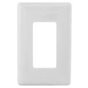 HUBBELL WIRING DEVICE-KELLEMS NPS26W Wallplate, 1-Gang, Decorator Opening, Snap-On, White | BD3VKE