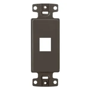 HUBBELL WIRING DEVICE-KELLEMS NS611 Decorator Plate Keystone Frame, 1-Port, Brown | BD4CGG