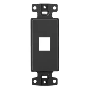 HUBBELL WIRING DEVICE-KELLEMS NS611BK Decorator Plate Keystone Frame, 1-Port, Black | BD4NNK