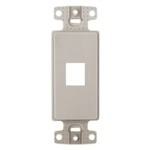 HUBBELL WIRING DEVICE-KELLEMS NS611LA Decorator Plate Keystone Frame, 1-Port, Light Almond | BD3ZEE