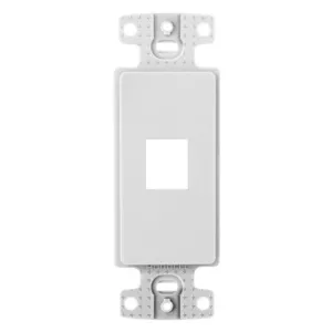 HUBBELL WIRING DEVICE-KELLEMS NS611W Decorator Plate Keystone Frame, 1-Port, White | BD4PAQ