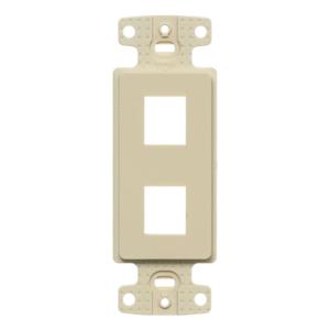 HUBBELL WIRING DEVICE-KELLEMS NS612I Plate Decorator Frame, Keystone, 2 Port, Electric Ivory | CE6PKR