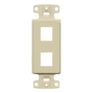 HUBBELL WIRING DEVICE-KELLEMS NS612I Plate Decorator Frame, Keystone, 2 Port, Electric Ivory | CE6PKR