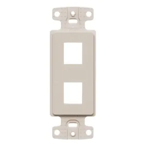 HUBBELL WIRING DEVICE-KELLEMS NS612LA Plate Decorator Frame, Keystone, 2 Port, Light Almond | CE6PKT