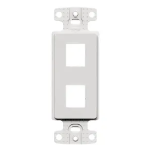 HUBBELL WIRING DEVICE-KELLEMS NS612W Plate Decorator Frame, Keystone, 2 Port, White | CE6PKU