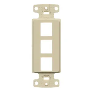 HUBBELL WIRING DEVICE-KELLEMS NS613I Plate Decorator Frame, Keystone, 3 Port, Electric Ivory | CE6PKX