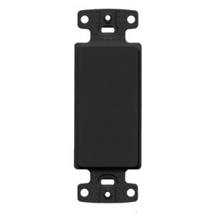 HUBBELL WIRING DEVICE-KELLEMS NS620BK Decorator Frame Plate, Blank, Black | CE6PLL