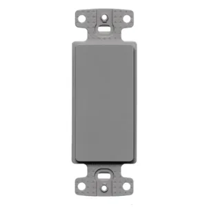 HUBBELL WIRING DEVICE-KELLEMS NS620GY Decorator Frame Plate, Blank, Gray | CE6PLM