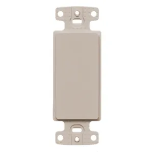 HUBBELL WIRING DEVICE-KELLEMS NS620LA Plate Decorator Frame, Blank, Light Almond | CE6PLP