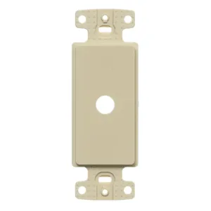 HUBBELL WIRING DEVICE-KELLEMS NS621I Decorator Frame Plate, .406 Inch Hole, Electric Ivory | CE6PKL