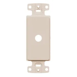 HUBBELL WIRING DEVICE-KELLEMS NS621LA Decorator Frame Plate, .406 Inch Hole, Light Almond | CE6PKM