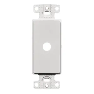 HUBBELL WIRING DEVICE-KELLEMS NS621W Decorator Frame Plate, .406 Inch Hole, White | CE6PKN