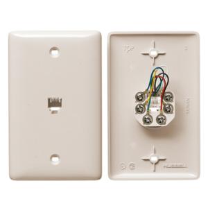 HUBBELL WIRING DEVICE-KELLEMS NS732LA Platte, 1 Gang, 6 Positionen, 6 Leiter, Schraubklemmen, helle Mandel | CE6PUH