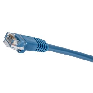 HUBBELL WIRING DEVICE-KELLEMS NSC5EB01 Patch Cord, Cat 5E, Slim, Blue, 1 Ft | BD3ZEF