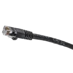 HUBBELL WIRING DEVICE-KELLEMS NSC6BK01 Patch Cord, Cat6, Slim Style, Black, 1 Ft Length | BD3REU