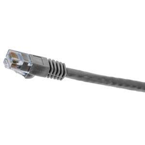 HUBBELL WIRING DEVICE-KELLEMS NSC6GY01 Patch Cord, Cat6, Slim Style, Gray, 1 Ft Length | BD3QCR