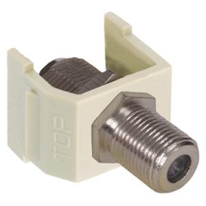 HUBBELL WIRING DEVICE-KELLEMS NSF70I Net Select, With F Connector, Ivory | CE6NRP