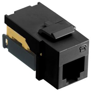 HUBBELL WIRING DEVICE-KELLEMS NSJUBK Jack, Usoc, 6-Position, Schwarz | CE6NYM