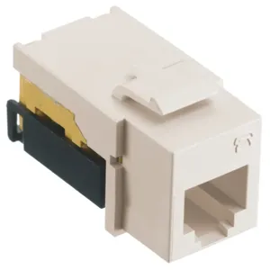 HUBBELL WIRING DEVICE-KELLEMS NSJUI Jack, Usoc, 6-Position, Electric Ivory | CE6NYQ