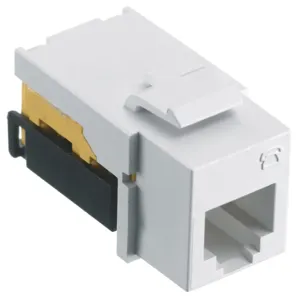 HUBBELL WIRING DEVICE-KELLEMS NSJUW Jack, Usoc, 6-Position, White | CE6NYV