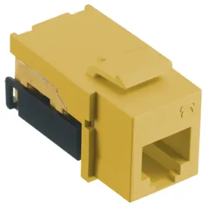 HUBBELL WIRING DEVICE-KELLEMS NSJUY Jack, Usoc, 6-Position, Yellow | CE6NYW