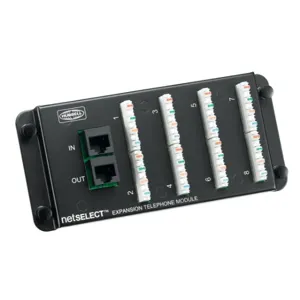 HUBBELL WIRING DEVICE-KELLEMS NSOETM8 Communication Module, Telephone Expansion, 8-Port | CE6PZK