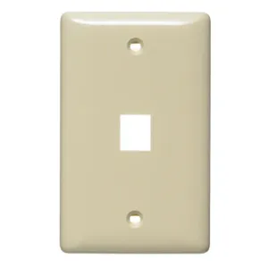 HUBBELL WIRING DEVICE-KELLEMS NSP11I Wall Plate, Without Label, 1-Gang, 1-Port, White | BD2YVB