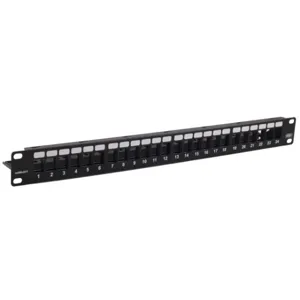 HUBBELL WIRING DEVICE-KELLEMS NSPJ24 Patch Panel, Unloaded, 24 Pair, 19 W X 1.75 Inch H | BD3UCJ