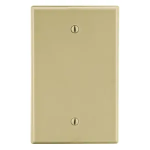 HUBBELL WIRING DEVICE-KELLEMS P13I Blank Box Mount Wall Plate, Ivory, 1 Gang | CH6QTQ 55KU05