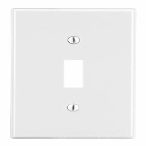 HUBBELL WIRING DEVICE-KELLEMS P1W Toggle Switch Wall Plate, White, 1 Gang | CH6QUU 55KR94